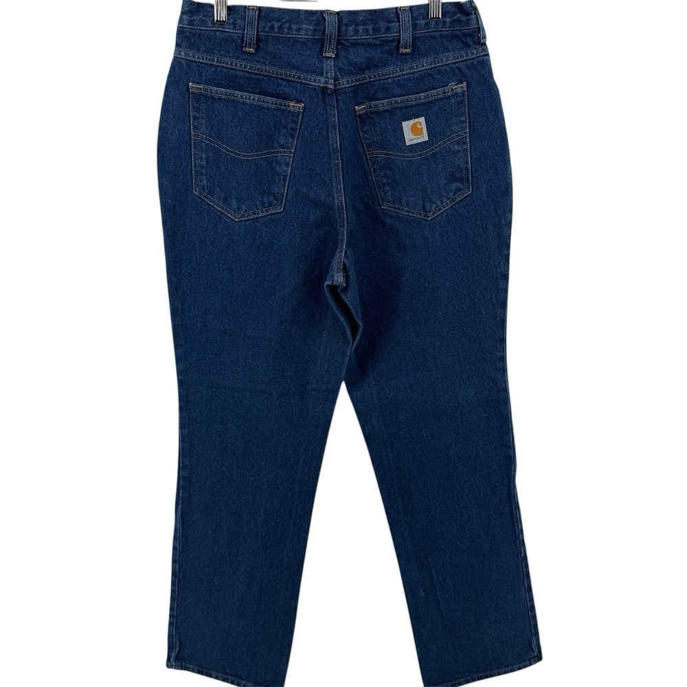 Vtg Carhartt Relaxed Fit Jeans Straight Heavy Denim Work Jeans Mens 31x32